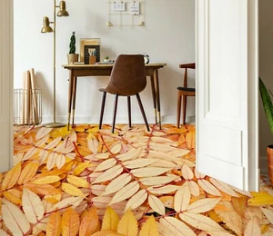 3D Fallen Leaves 54RAI24 Floor WallPaper Murals Wall Print Decal AJ WALL Fay - Picture 1 of 6