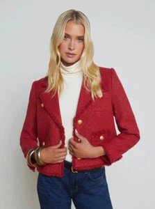 NUEVA CHAQUETA L'AGENCE Sylvia cuello granate rojo/cobre 0246 - Imagen 1 de 3