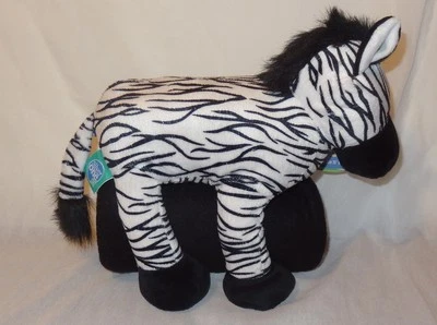 Nuevo Peluche Cebra 14" Plateado Uno Amigos Mimosos y Tiro de Vellón 50" x 60" Foto 1 de 4