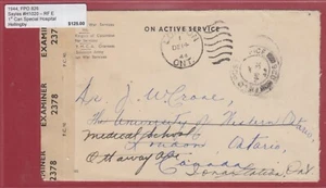 1st CDN SPECIAL HOSPITAL, HELLINGBY, FPO 253 B & T # M15 - 254 NOT IN BNAPS #240 - Picture 1 of 2