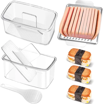 Musubi Press Mold Kit With Slicer For SPAM Hawaiian Sushi Rice Press Maker 2Pack - Image 1 of 4
