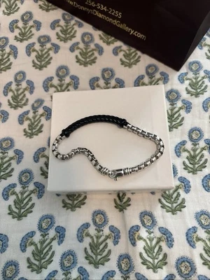 Ross-Simmons Phillip Gavriel cabo italiano masculino prata esterlina corrente caixa 8,5” - Imagem 1 de 3