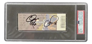 Chase Utley Cole Hamels Signed Phillies 2008 WS Gm 5 Ticket PSA NM-MT8 Auto 9 - Picture 1 of 2