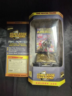 Figura de peltre edición limitada Capitán América 1996 Comic Book Champions N.I.B. Foto 1 de 4