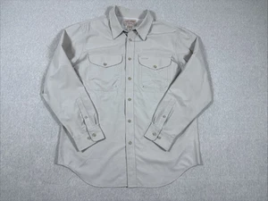 Camisa deportiva Filson Twin Lakes para hombre L abotonada senderismo aire libre ventilada piedra beige - Imagen 1 de 9