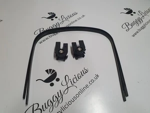 BUGABOO Cameleon 2 PLASTIC HOLDER RODS & Clamps canopy hood fits 1 2 3 3+ Plus - Picture 1 of 2