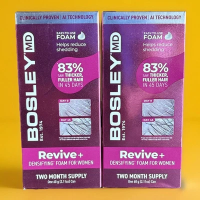 2Pk-Bosley WOMEN'S REVIVE+Densifying Foam for Women 2.11oz **2 Month Supply/ea** - Image 1 of 4