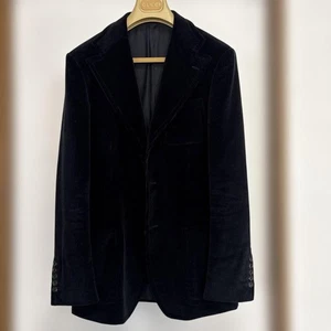 Giacca sartoriale Gucci in velluto navy, taglia 46 - Foto 1 di 24