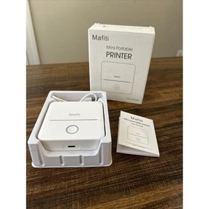 Mafiti Portable Mini Thermal Printer Inkless Bluetooth Receipt Tested Works - Picture 1 of 10