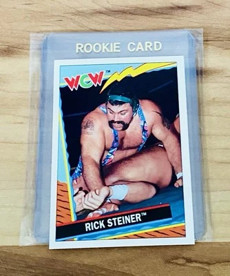 1992 WCW Topps UK Rare Rick Steiner Rookie Card #7 Vintage Mint WWE WWF - Image 1 of 2