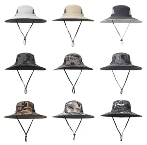 Oversize XXL Wide Brim Sun Hats Men Waterproof Quick-Dry Bucket Fishing Cap - Picture 1 of 15