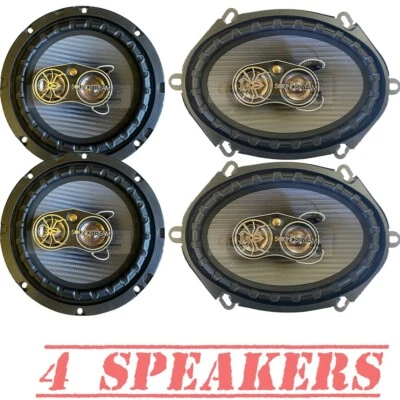 6.5" Front Door & 6x8" Rear Deck Replacement Speakers for 1987-1993 Ford Mustang - Image 1 of 4