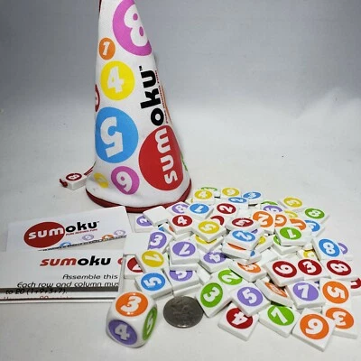 Sumoku Pure Adding Fun! Crossword Style Adding Tile Game Blue Orange Complete - Image 1 of 4