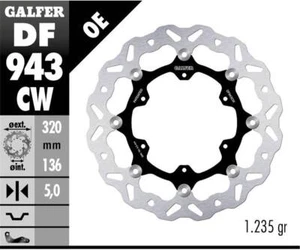 Galfer Disco Freno Ant WAVE FLOAT 320x5mm KTM 790 ADVENTURE R / RALLY 2020 2022 - Imagen 1 de 1