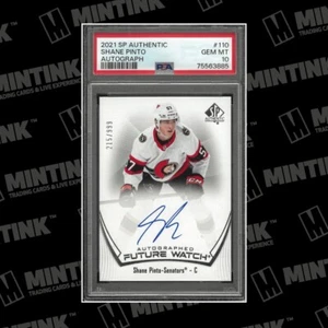 2021 UD SP Authentic Shane Pinto RC Future Watch Auto PSA 10 /999 - Picture 1 of 3