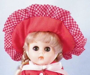 Vintage Vogue Ginny Doll Going Shopping Red Gingham Dress Hat Vinyl 1977 Lesney - Picture 1 of 6