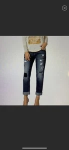 Jeans Miss Me Boyfriend toppa alla caviglia effetto invecchiato taglia 26 donna nuovi senza etichette - Foto 1 di 11