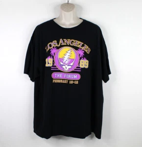 Camicia Grateful Dead uomo 3XL nera manica corta cotone Los Angeles Forum - Foto 1 di 8