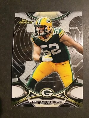 2015 Topps Finest Football Clay Matthews Base Card Green Bay Packers - Image 1 of 2