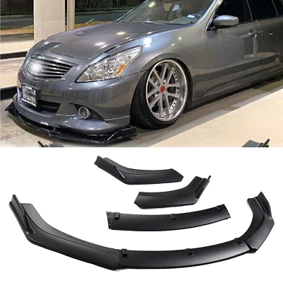 Front Bumper Lip Splitter Spoiler Matte Black For Infiniti G35 Foto 1 de 4