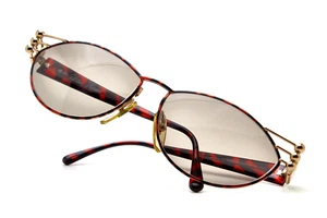 1990s Vintage Sunglasses PALOMA PICASSO 3748 Red Cat Eye Tortoise eyeglasses - Picture 1 of 12