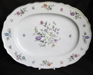 Plato ovalado de 13 pulgadas Franconia Millefleurs - Imagen 1 de 6