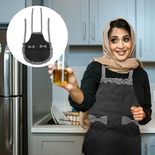 1pc Bowknot Apron Working Apron Kitchen Cooking Apron Household Working Apron