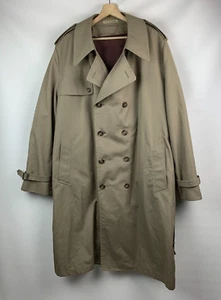 The Herren Store Trenchcoat taupe doppelreihig Gürteltaschen Reißverschlussfutter Gr. 46T - Bild 1 von 16