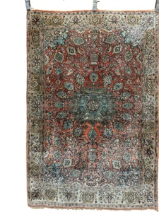 Handgeknüpfter Perser Orientteppich - Feiner Ghom Seidenteppich 160x105cm - Bild 1 von 24