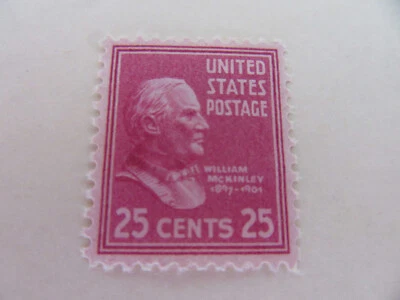Sello Sc#829 Mckinley 25c edición MNH de 1938 (FOTO DE STOCK) Foto 1 de 2