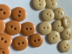 Glossy Smartie Buttons round ABC 11mm 2 hole x 10 pieces craft sewing - Picture 1 of 5