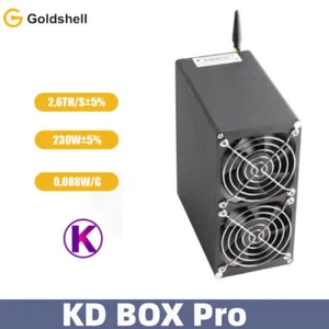 GoldShell KD BOX PRO Black 2.6ht/s 230w Cryptocurrency KDA Miner with PSU - Picture 1 of 5