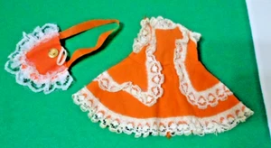 VOGUE MADAME ALEXANDER 8" ORANGE MIT SPITZE & HANDTASCHE 1950ER GINNY WENDY NANCY ANN - Bild 1 von 2