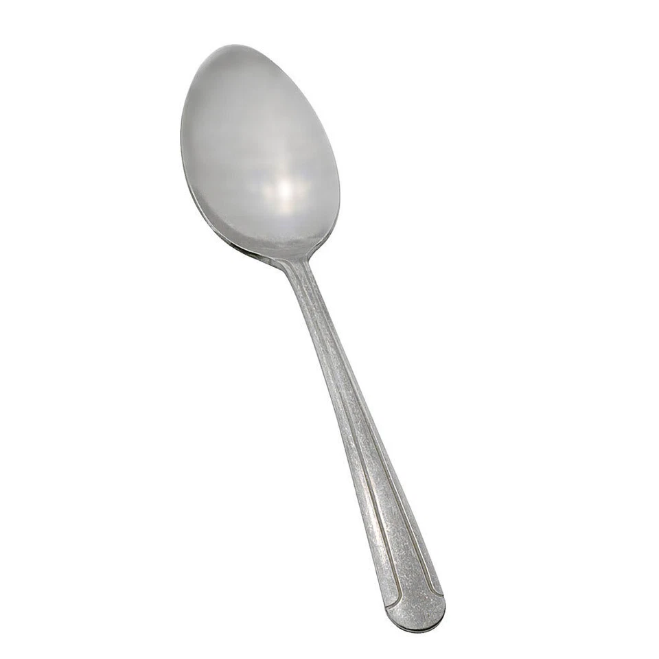 Winco 5 4/5" Teaspoon with 18/0 Stainless Grade, Dominion Pattern Pack of 24 - Image 1 of 1