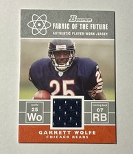 2007 Bowman Garrett Wolfe #FF-GW Fabric Of The Future Patch RC