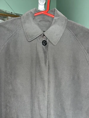 PPWC 女式男式 London Fog 灰色长款冬季风衣拉链衬里 8 — 第 1/4 张图片