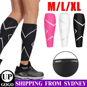 1/2PCS Compression Calf Sleeve Leg Brace Support Pain Relief Gym Running AU - Picture 1 of 14
