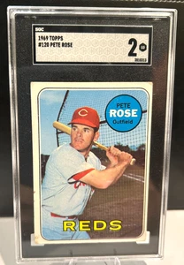 1969 TOPPS # 120 - PETE ROSE - CINCINNATI REDS - SGC 2  (GOOD) - Picture 1 of 2