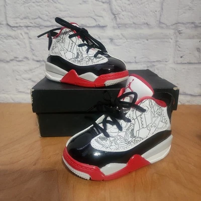 NEW Nike Air Jordan Dub Zero Retro Black Red BRED 1 Baby Toddler Sneaker sz 5C - Image 1 of 4