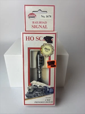 Model Power 1678 HO Scale Railroad Signal Brass Parts & 4 Way Wired Switch NIB - Image 1 of 3