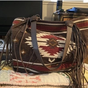 Idyllwind Woven And Leather Large Tote Bag NWT Southwestern Style - Picture 1 of 4