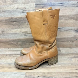 Vintage Texas Steer 10 1970er Korean Campus Leder Stiefel Western Rodeo Cowboy Ranch - Bild 1 von 12