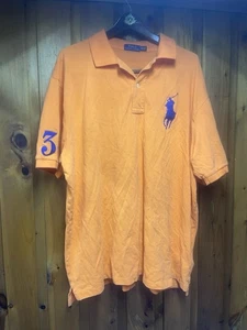 Ralph Lauren Poloshirt Herren 2XL Big Orange Big Pony 100% Baumwolle Preppy - Bild 1 von 7