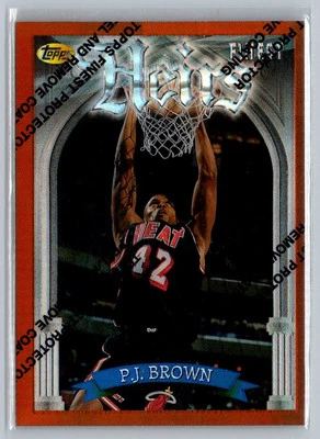 1996-97 Finest #179 P.J. Brown Refractors - Image 1 of 2