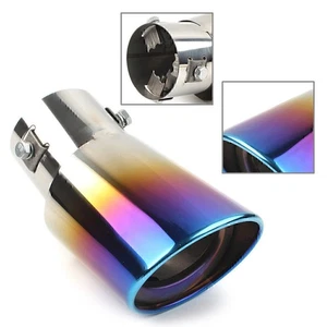 Car Stainless Steel Rear Exhaust Pipe Tail Muffler Tip Round Accessories Small - Picture 1 of 11