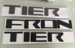 3D ABS Matte Black Tailgate Inserts Letters Frontier PRO 4X 2022 2023 2024 2025 - Bild 1 von 2