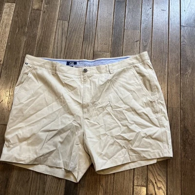 Cutter & Buck men's shorts Flat Front 46B Khaki golf dress Chino - NWT - Image 1 of 4