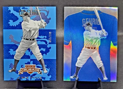 2025 Panini Crusade Blue SP /199 LOU GEHRIG #51 + Números Prizm #7 Nova York [2] - Imagem 1 de 4