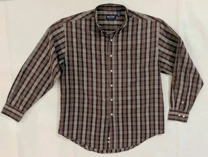 Puritanisches knitterarmes langärmliges kariertes Herrenhemd mit Knopfleiste Größe XL - Bild 1 von 8