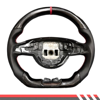 Carbon Fiber Steering Wheel Fits Mercedes-Benz AMG SLC GLA GLC GLE GLS C43 C63 - Image 1 of 4